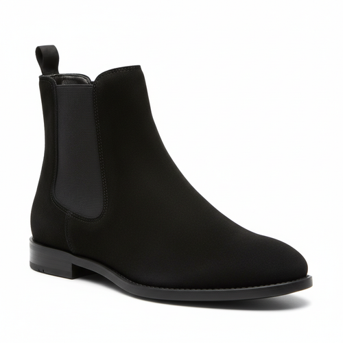 Black Suede Chelsea Boot